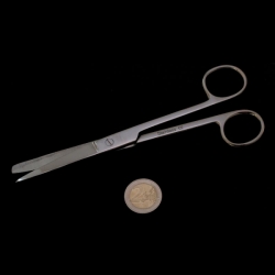 Scissors tip & blunt nose | straight | stainless steel | 18cm